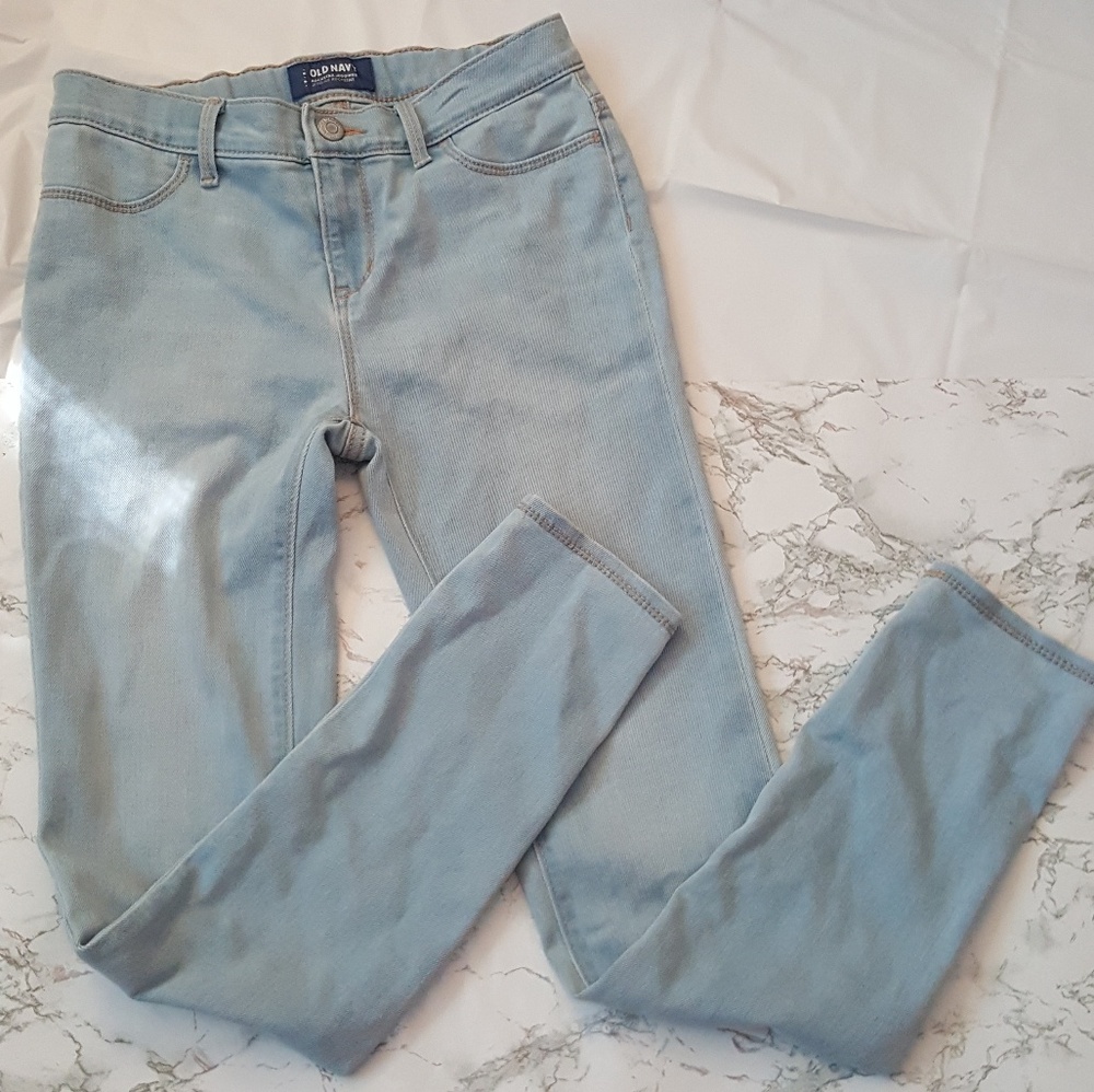 Girls Light Wash Skinny Jeans
